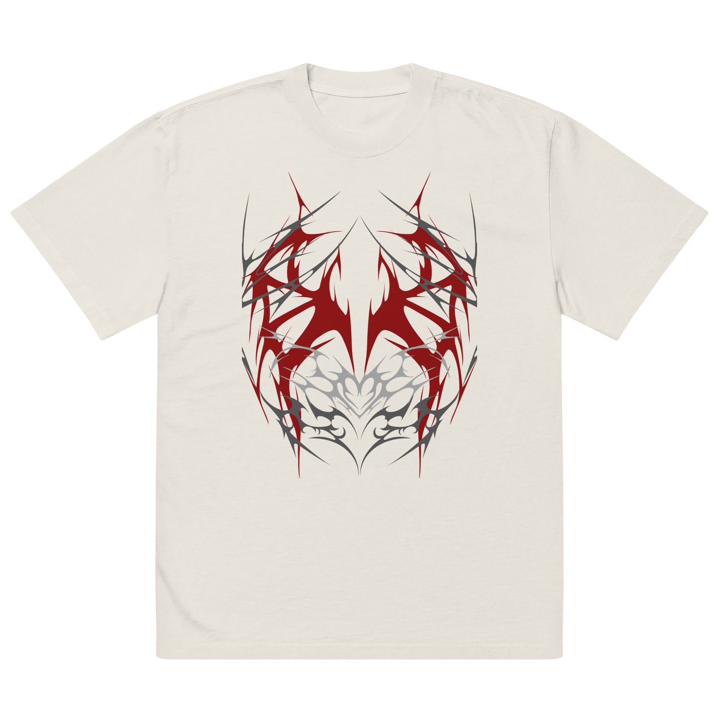 Oversized faded T-Shirt - Spider tribal